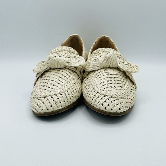 Charles David Shoes Womens 6 M Off White Finite Bow Comfort Flats Heels Loafers - Picture 4 of 11